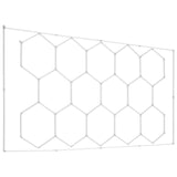Hexagon Garage Lights 86400LM 5 Grid Honeycomb LED Shop Ceiling Light V952-PJXCKDBSLBX8QPB8PV3