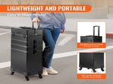 5 in 1 Professional Makeup Train Case Aluminum Cosmetic Case, Rolling Makeup Case Extra Large V952-HZXXLGS5H100K8BZXV0