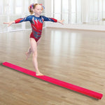 2.4m Gymnastics Folding Balance Beam Pink Synthetic Suede V63-827851