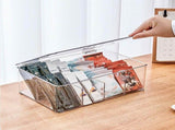 Plastic Tea Bag Divided Storage Organizer Container Box with Hinge Lid for Kitchen V1369-AZ3-W-21094