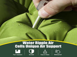 Double Sleeping Pad - Self Inflating 4" Extra-Thick for 2 Person with Pillow Built-in Foot Pump V1259-DP01-I-00016