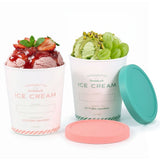 2Pcs 32oz Ice Cream Containers, Sealed Fresh Keeping Against Flavor Mixing, for Homemade Ice Cream V1369-AZ3-W-12092
