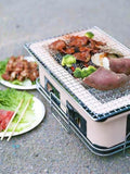 Portable Hibachi Tabletop Grill Dual Charcoal BBQ Chambers V196-HBG303