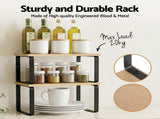 Cefito Kitchen Storage Shelves Rack Cupboard Cabinet Organiser Set of 2 DR-D-2SET-WD
