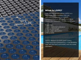 Aqua Buddy Pool Cover 500 Micron 12x6.4m Swimming Pool Solar Blanket Blue Black PC-120X64-LA-BK-BL