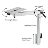 Adjustable RV Table Leg 360&deg Rotating Support Pedestal Table Leg RV Accessories, Detachable Aluminum V985-RVTABLELEG