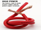4 AWG Battery Cable,3FT Cables,With 5/16" Ring Terminals for Solar, RV, Auto, Marine Car, Boat V1259-DP01-A-5710