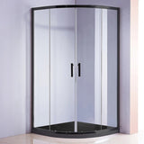 100x100cm Rounded Curved Shower Base in Black V63-952251