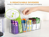 Adjustable Compartment Organizers Clear Acrylic Storage Box With 6 Spacious Divider Sections for V1370-AZ4-12743