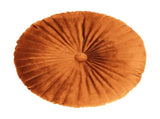 1 Pc Pumpkin Throw Pillow 13.7 InchDecorative Round Velvet Floor Pillows with Center Button for V1192-AZ-W-35132