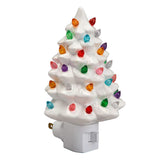 Xmas Tree Night Light Ceramic Decorative Plug in Tree Nightlight Xmas Decor for Bedside Tables Study V1294-YM0901-3115240103411