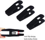 Black Velvet Hanger Clips , Strong Finger Clips Velvet Hangers, Skirt Hanger Clips Fit V1259-DP01-F-67