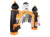 8ft Skull Ghost Inflatable Arch LED Light Indoor Outdoor Pumpkin Ghost Blow Up Archway Decoration V1294-YM0901-3115240073812