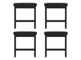 A Set of 4 Artiss Metal Bar Stools PU Seat Dining Counter Chairs BA-TW-W0087-BKX4