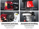 Giantz Petrol Post Driver 2-Stroke 32.7CC Rammer Pile Star Picket Fence Hole Red PDRIVER-FORT-2S-OR