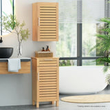 Artiss Bathroom Storage Cabinet 70cm Medicine 2 Tier Shelf Wall Mounted JILL FUR-S-BATH-LVD02-OAK