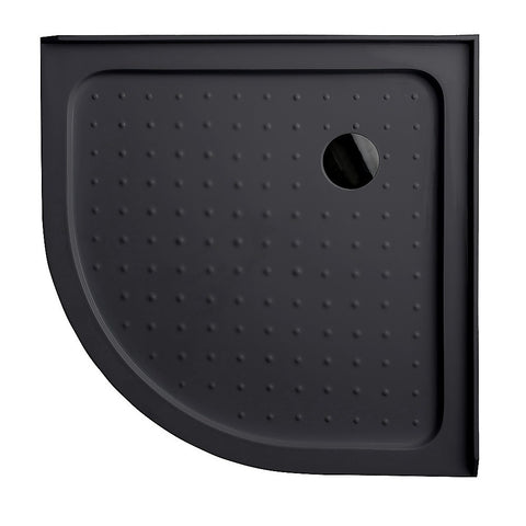 100x100cm Rounded Curved Shower Base in Black V63-952251