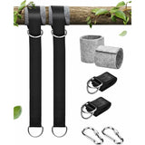 Tree Swing Straps, 158Cm Extra Long Hammock Tree Straps With 2 Safety Locking Carabiner Hooks And V1188-MS-227-2039