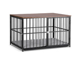 i.Pet Large Dog Crate Furniture 93cm Dog Cage Puppy Pet Wooden Black PET-DOGCAGE-WD-91-BK