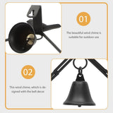 Black Metal Garden Windchime for Outdoor Patio Decor with Soothing Pure Tones V1369-AZ3-W-20525