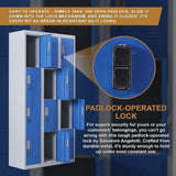 12-Door Locker for Office Gym Shed School Home Storage - Padlock-operated V63-838981