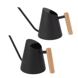 Watering Can with Long Spout Rustproof Stainless Steel Watering Pot with Wooden Handle for Garden V1294-YM0703-3111230098012