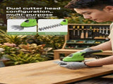 cordless grass shear, hedge trimmer, 2-in-1 garden tool, electric pruner, handheld trimmer, V1102-119-54021-GRN-M