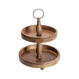 Handcrafted Mangowood 2 Tier Cupcake Stand 39cm V637-50505STD