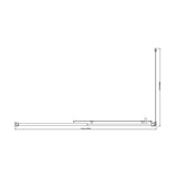 Adjustable 1500x800mm Single Door Corner Sliding Glass Shower Screen in Chrome V63-845531