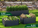 Green Fingers 2-in-1 Raised Garden Bed Kit Ergonomic 45cm Professional Depth 320cm Large Metal GARDEN-AG-45-16-FC2