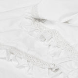 Algodon Adele White Cotton Ruffle Quilt Cover Set King V442-INT-QUILTCS-ADELERUFFLE-WHITE-KI