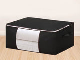 Clothes Storage Bags Fabric Foldable Blanket Storage Container Closet Organizer with Clear Window V1294-YM0901-3117250021317