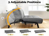 Artiss Sofa Bed, 1.9m 3-Seater Soft Innerspring Adjustable Couch Futon Chair for Apartment Dorm SBED-SPR-VEL8173-GY