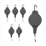 6 Pack Plant Pulley Retractable Hanger Plant Pulley Adjustable Height Wheel for Hanging Plants Indoo V1369-AZ3-W-11390