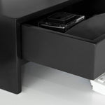 Black Monitor Stand Desk Organizer with 2 Drawers V178-84522