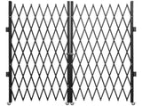 Double Folding Security Gate Folding Door Gate 5.1' H x 10.2' W Scissor Gate V952-SSFDMSM1.5X3M0001V0