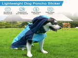 Dog Raincoat Lightweight Waterproof Reflective Hooded Cape Large Dogs Yellow XL V1263-JX-7974-4