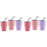 6Pack Mini Tumbler Shot Glass with Straw & Lid, Mini Tumbler Cups, Double Wall Tumbler Shot Glasses, V1366-AZ2-W-16303