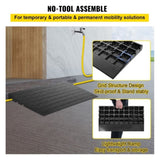 Rubber Ramp, 7.62 cm Rise Ramp Doorway, 3 Channels Cord Cover Rubber Solid V952-WFSLYP24X42X3I8PSV0