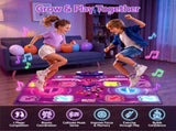 Keezi Double Player Dance Mat for Kid Rechargeable Electronic Dance Game Pad with Bluetooth, 4 Modes DMAT-DOUBLE-USB-BK