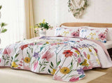 Pink Floral Haven Bedspread Coverlet 3 Piece Set V745-AC081415Q13U