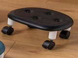 Round Low Rolling Stools Fuax Leather Universal Wheel Small Roller Swivel Stool High Weight Capacity V1294-YM0706-3116230016311