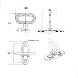 Stainless Steel Folding Mast Step Marine Boat Yacht Car RV Transom Step Fold Out Step step surface V1192-AZ-W-9932