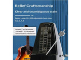 metronome - Classic Mechanical Wind-Up Design with Bell for Piano, Guitar, Violin & All Instruments V1192-AZ-W-3352