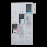 12-Door Locker for Office Gym Shed School Home Storage - Standard Lock with Keys V63-839051