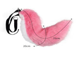 Grey Plush Faux Fur Fox Ears Headband and Tail Set - Realistic Animal Costume for Cosplay & Parties V888-ELOSUNG33558