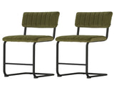 Artiss 2x Bar Stools Velvet Chairs Green BA-HY-005-GNX2