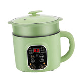 Green Electric Hot Pot with Steam Box Small Power Hot Pot Smart Cooker for Dormitory Kitchen V1294-YM0901-3113230210911