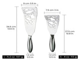 Gourmet Easy Stainless Steel Fish Spatula Set 1 Large 1 Small Metal Spatula V1376-FISHTURNFISH