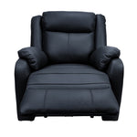 Bella 1 Seater Electric Recliner Genuine Leather Upholstered Lounge - Black V315-VHNL-PINN-03